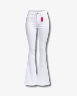 Calça Flare sarja Branca c/ elastano - 842802