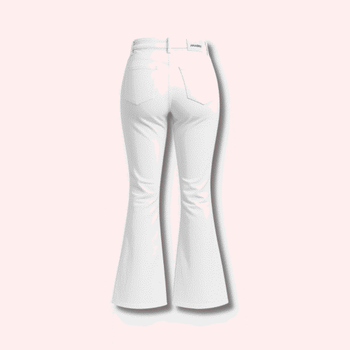Calça Flare sarja Branca c/ elastano - 842802 - Imagem 2
