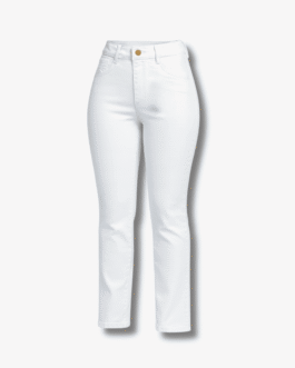 Calça Branca Elastano reta - 825302