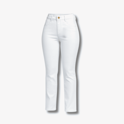 Calça Branca Elastano reta - 825302
